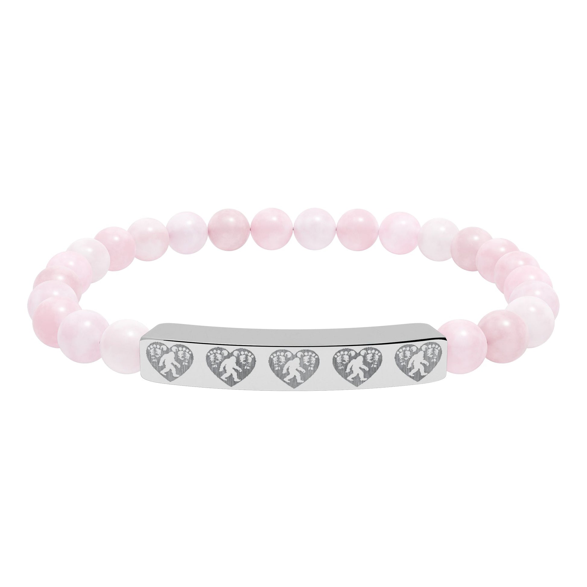 Engraved Heart of the Wild – Natural Stone Bracelet