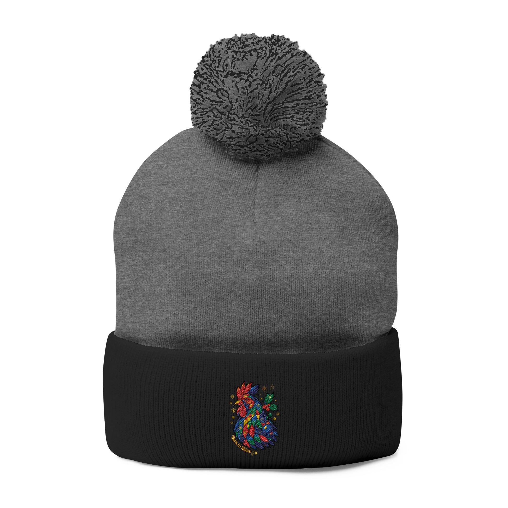 Born to Shine – Cozy Pom Knit Beanie