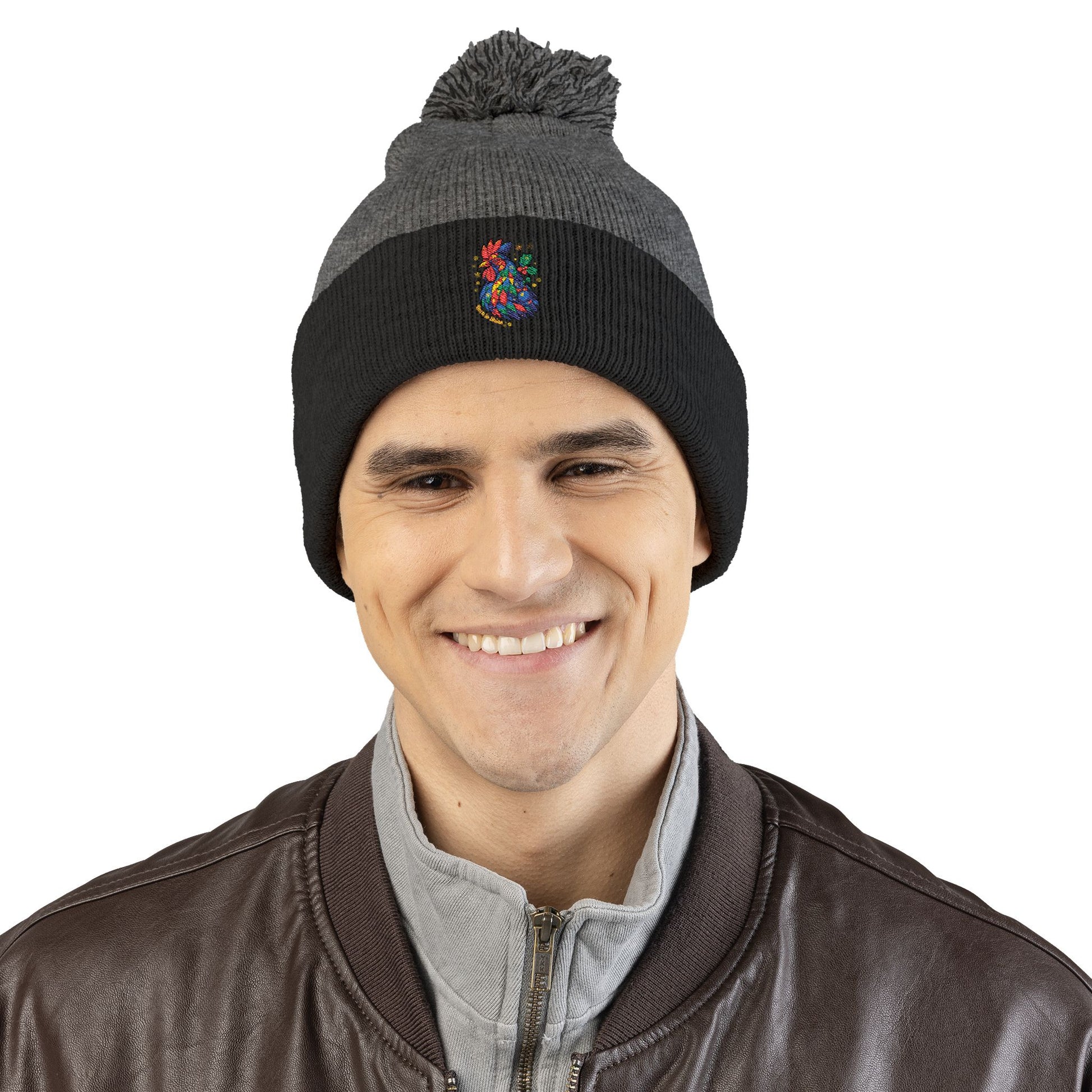 Born to Shine – Cozy Pom Knit Beanie