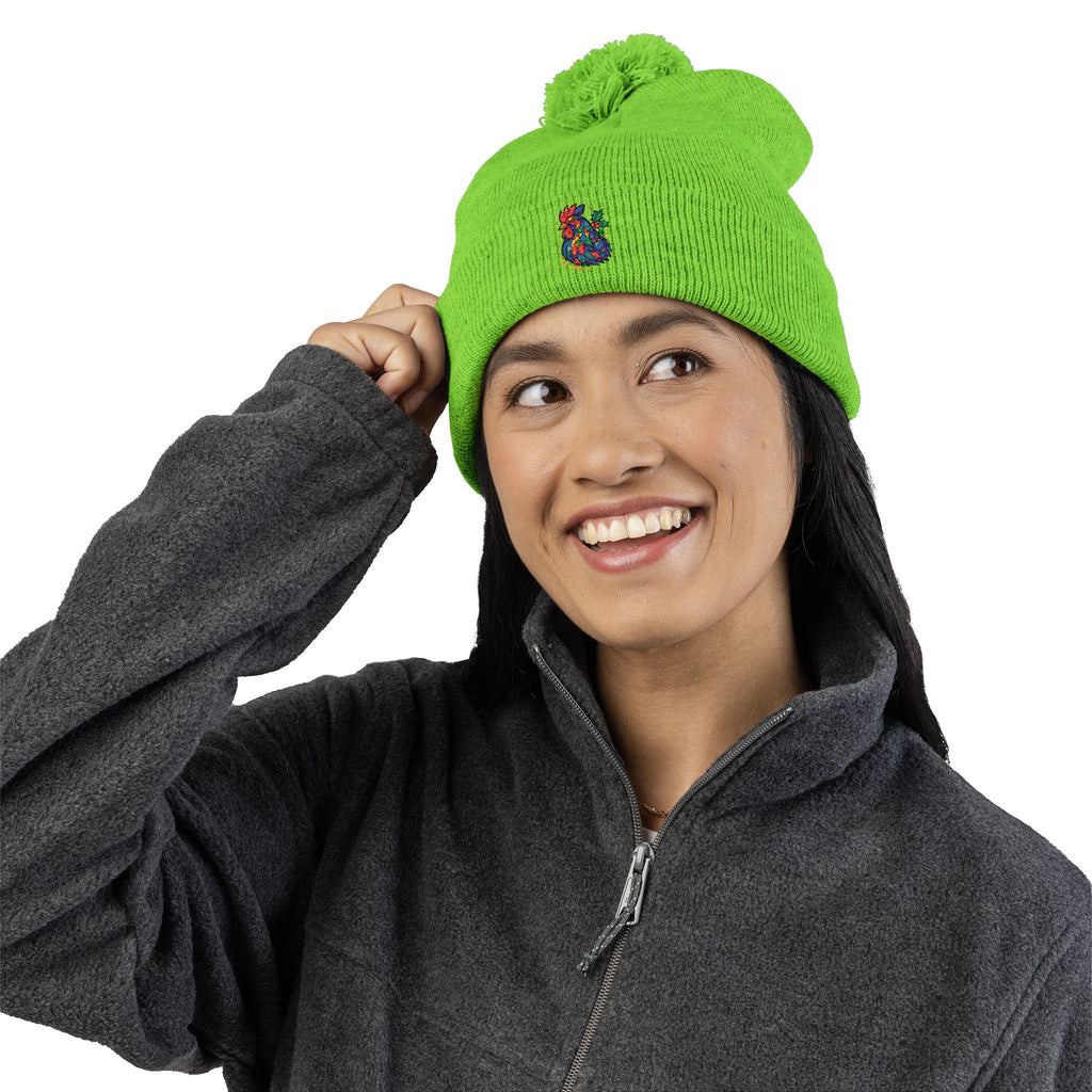 Born to Shine – Cozy Pom Knit Beanie