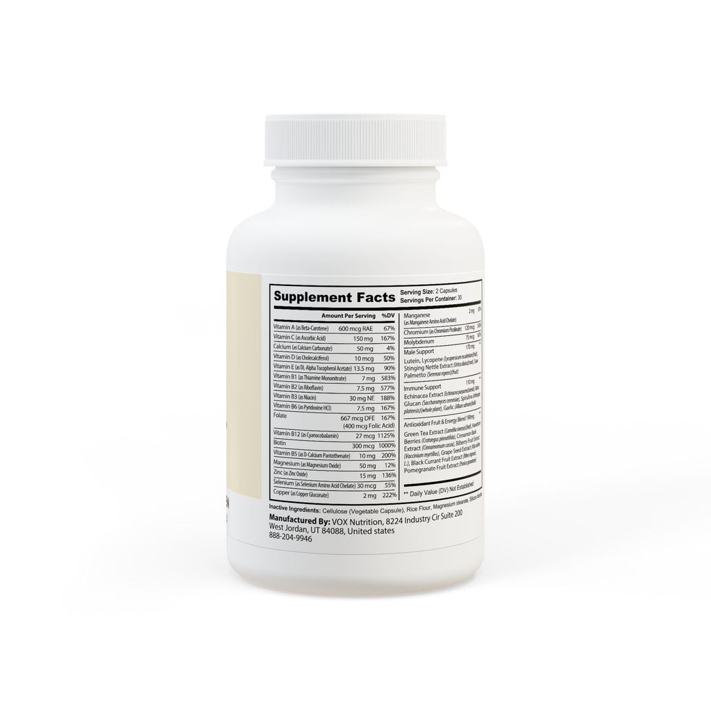 WildBound Multivitamin for Men Supplement (60 Capsules) - Hidden Realm Essentials