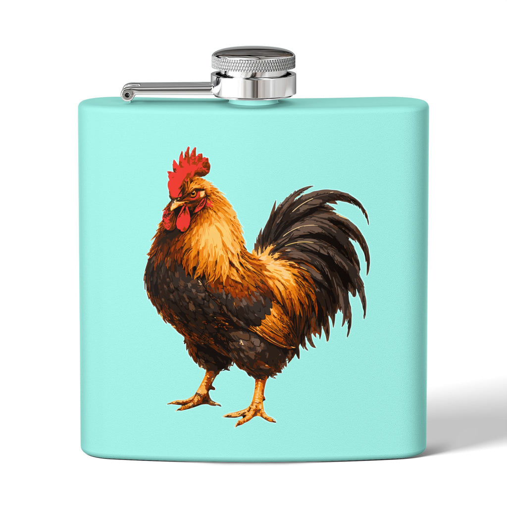 Feather & Fire – The Rooster Stands | Stainless Steel Flask