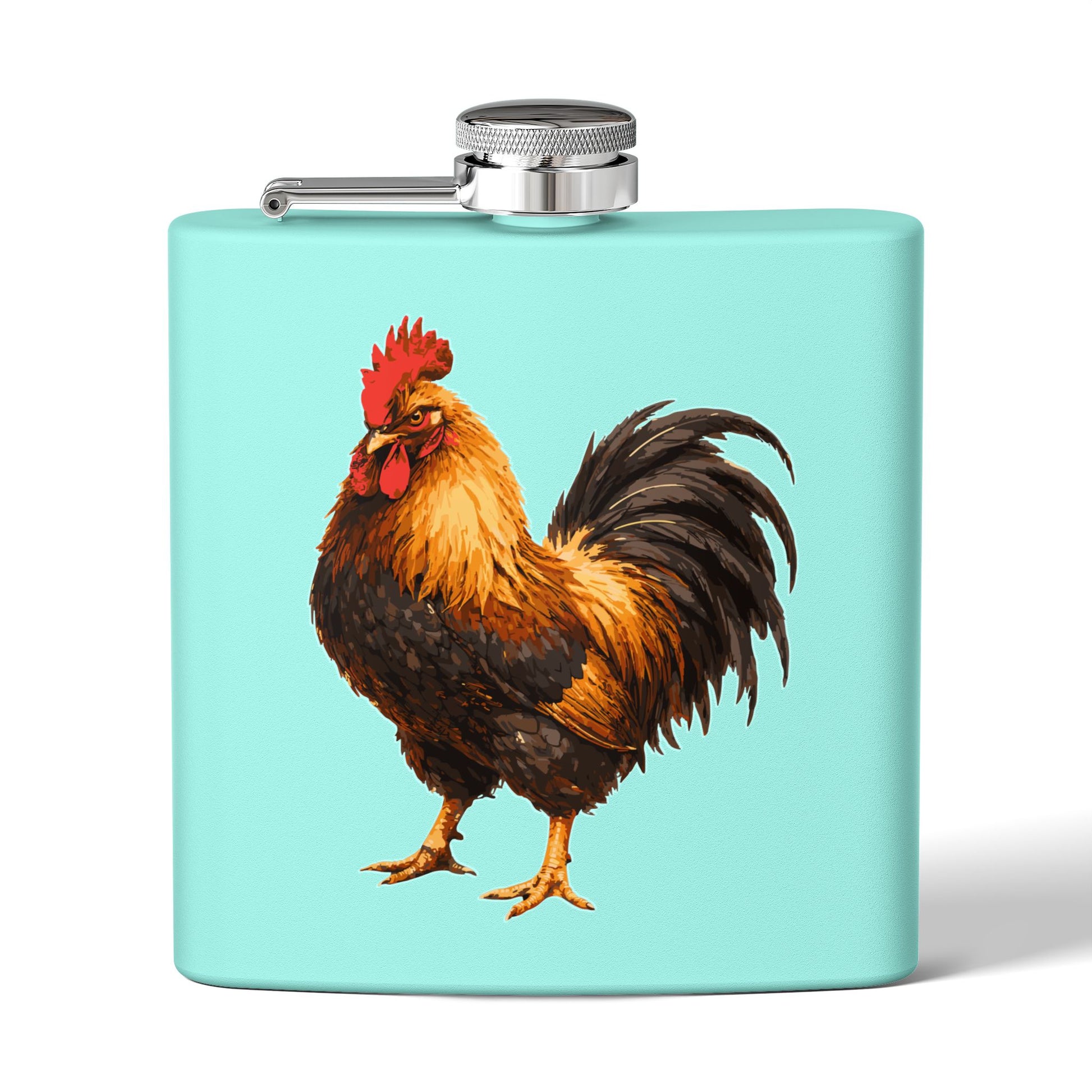 Feather & Fire – The Rooster Stands | Stainless Steel Flask