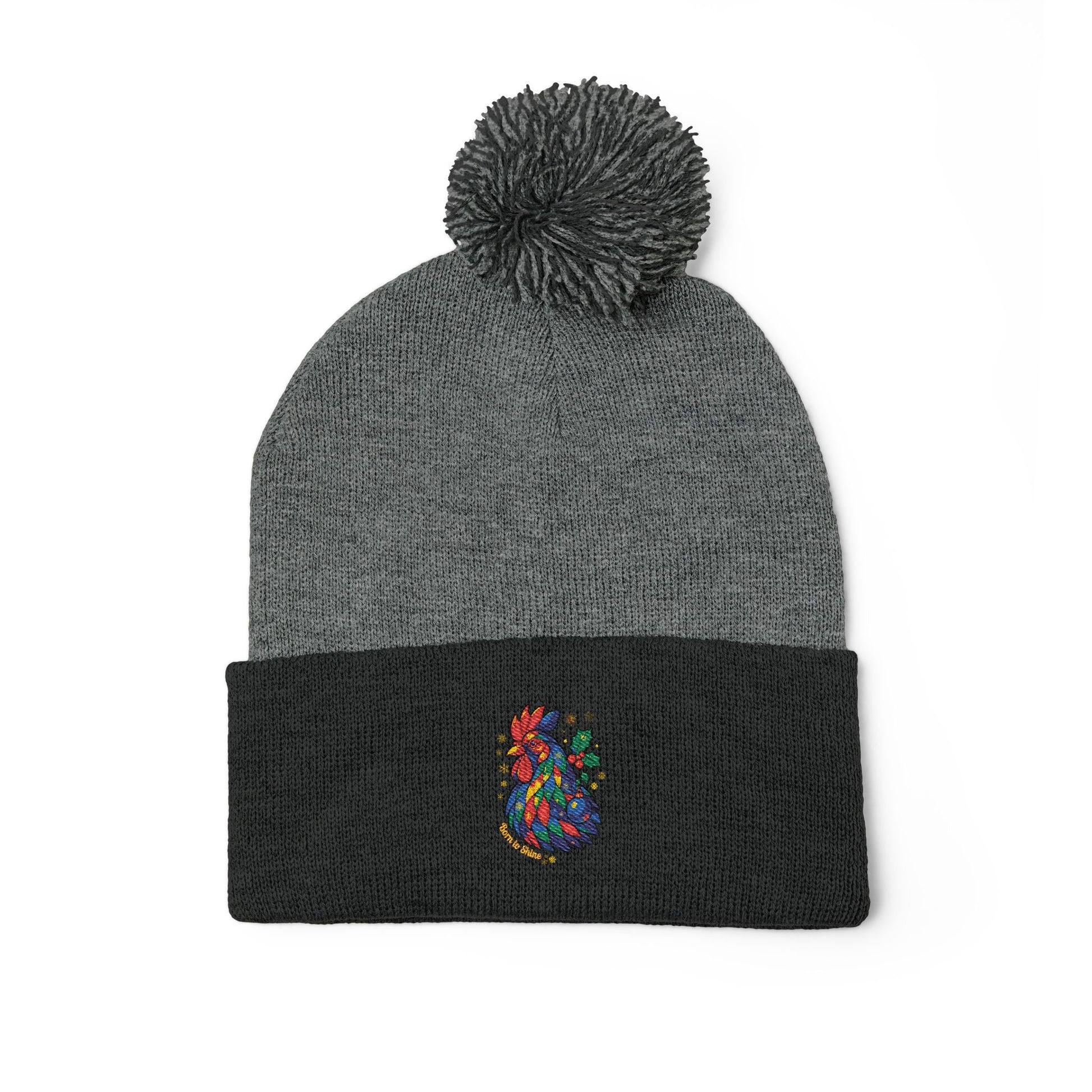 Born to Shine – Cozy Pom Knit Beanie