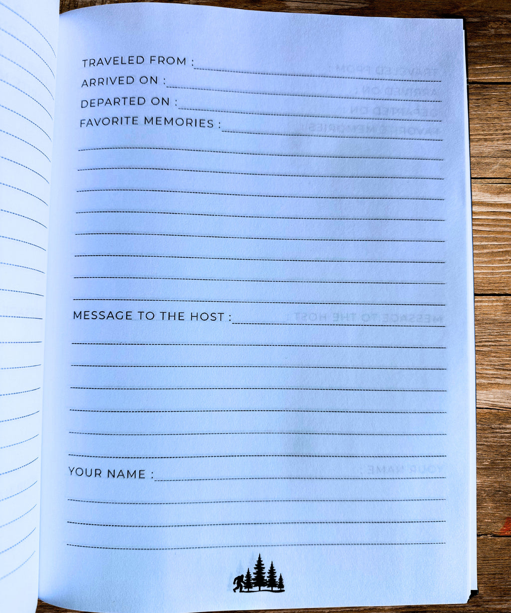 Bigfoot Guest Book – Woodland Memory Keeper