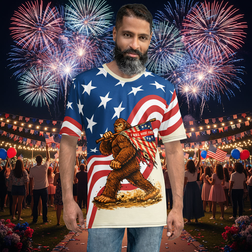 Here First All Print Patriot Men's T-shirt