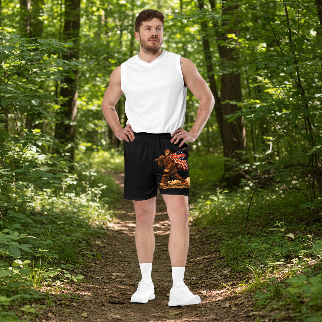 Here First Patriotic Mesh Shorts