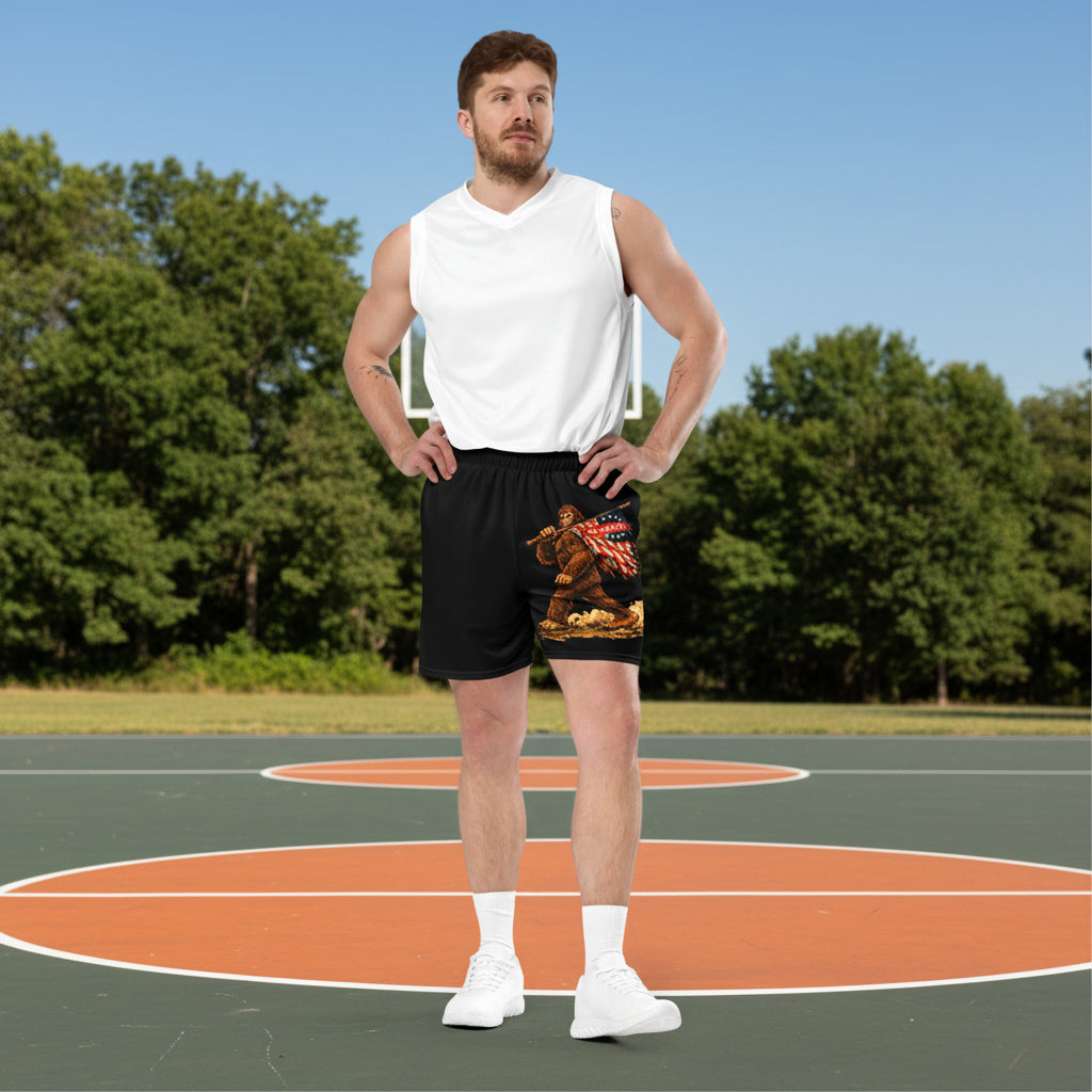 Here First Patriotic Mesh Shorts