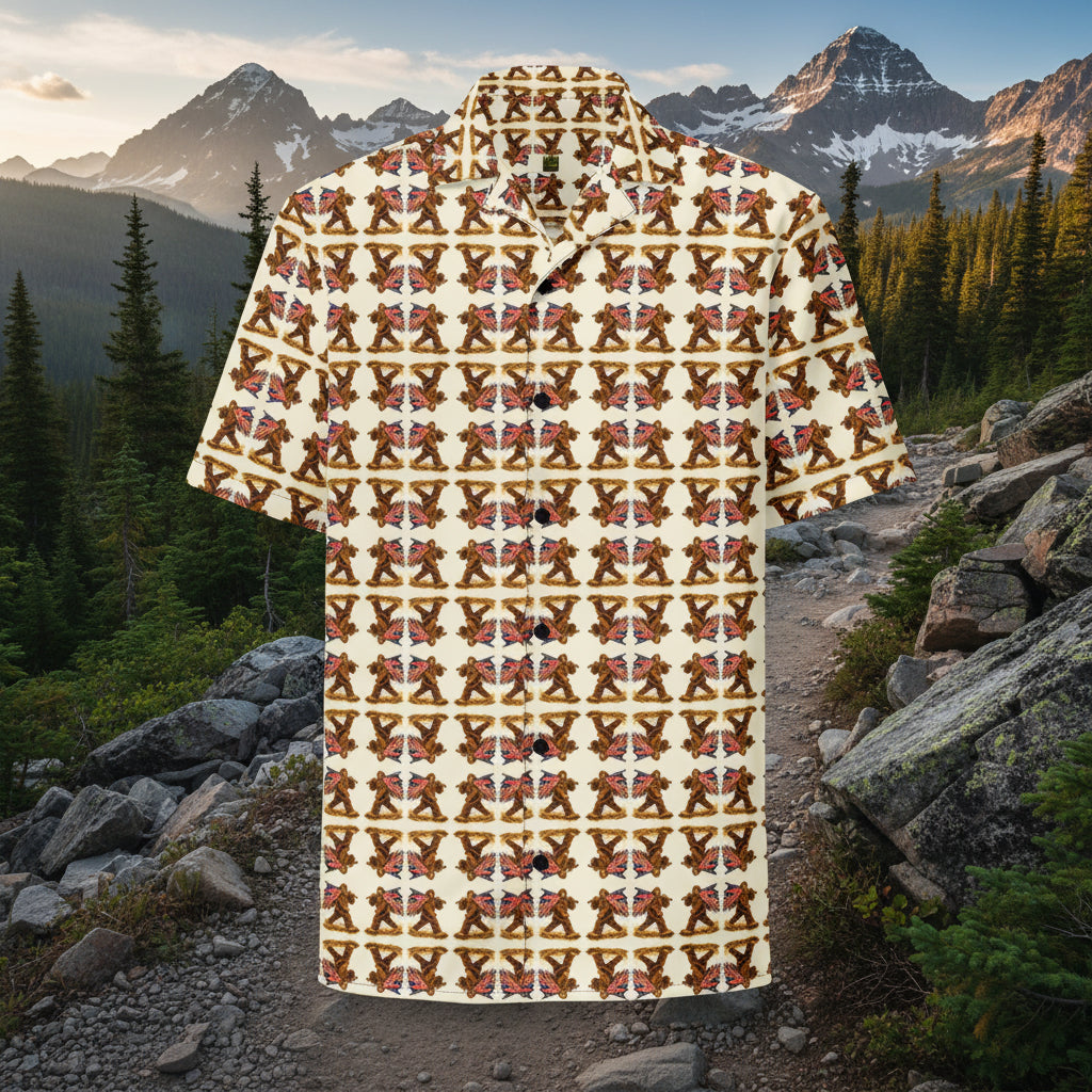 Here First Patriotic Unisex Button Shirt