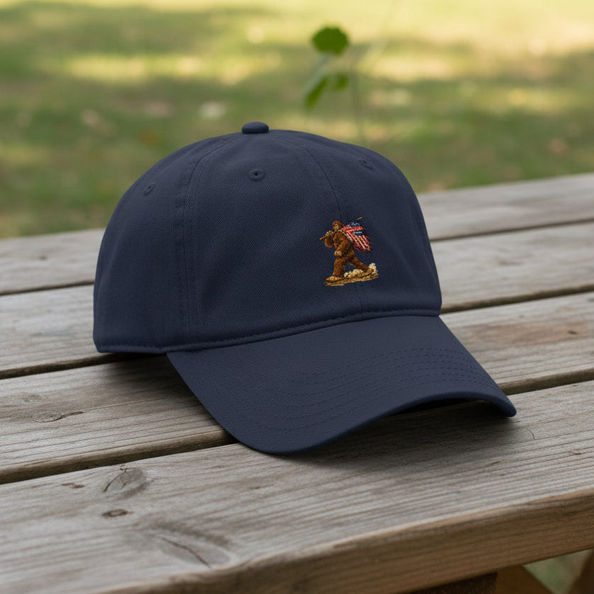 Here First Patriotic Garment Washed Baseball Cap